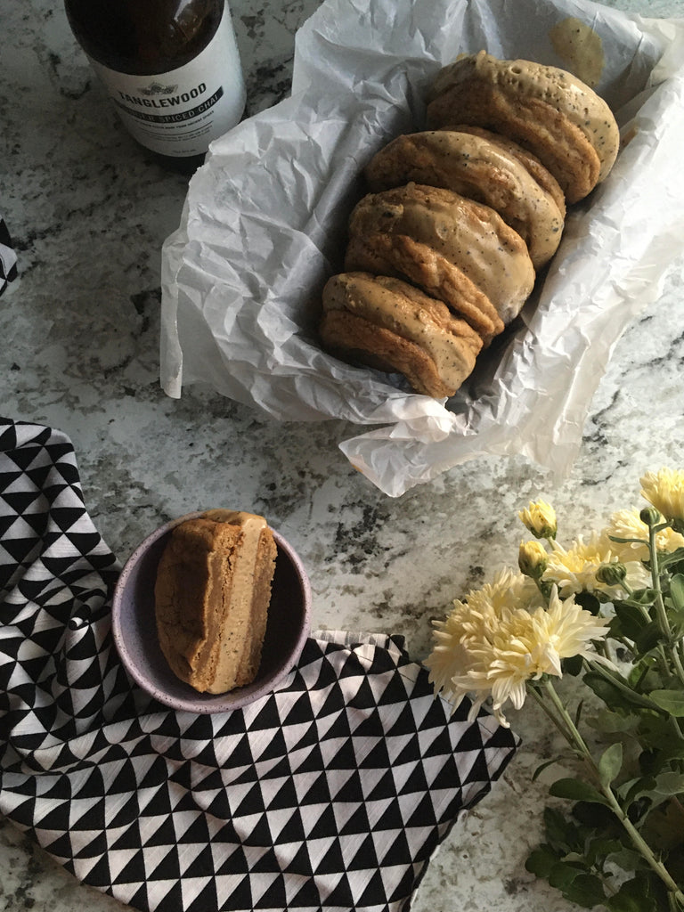 Dirty Chai Ice Cream & Brown Butter Spiced Cookie Sandwich